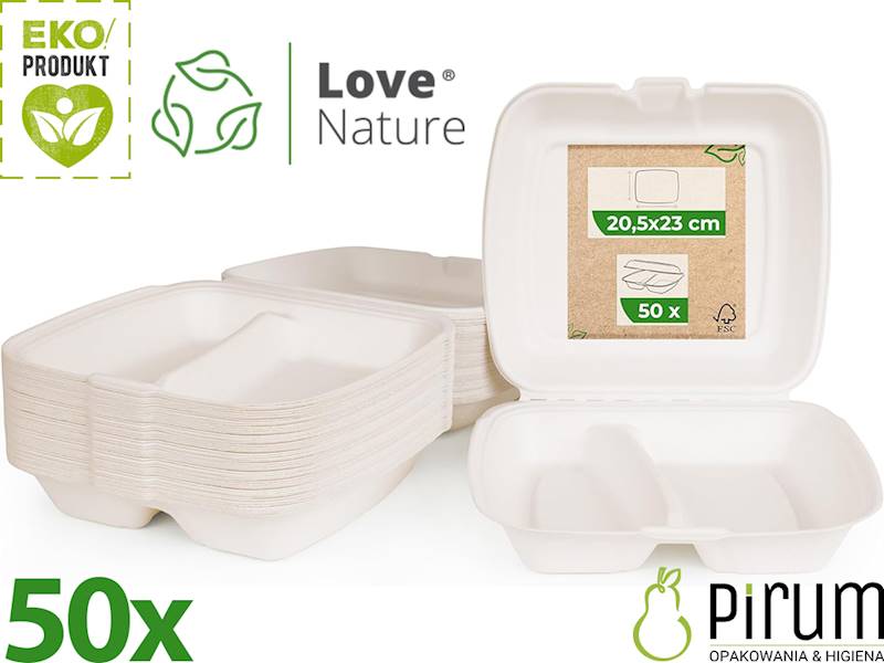 Menubox 2-dz 9" Trzcina 230x205 LOVE NATURE 50szt 