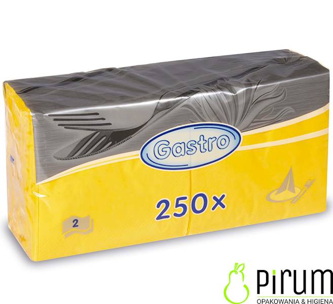 Serwetki 2w 33x33 Żółte 1/4 250szt Wimex 86905
