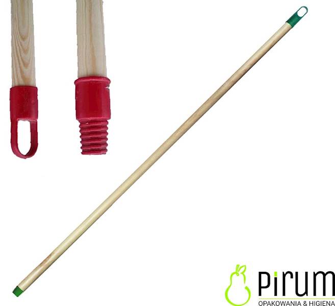 Kij Drewniany 130cm Gwint Plastikowy