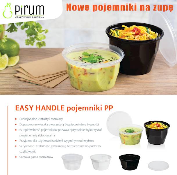 Pojemnik 680ml PP 143mm CZARNY 50szt G600740