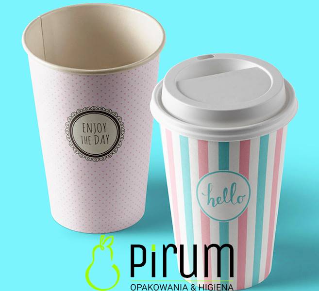 $ Kubek 250ml PAP/PE Pastele 80mm 100szt Kram
