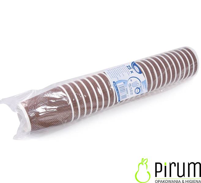 $ Kubek 250ml PAP/PE 2w Premium 80mm 25szt 280ml