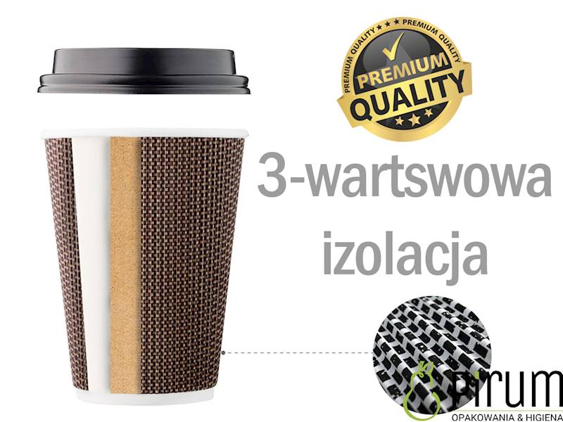 $ Kubek 250ml PAP/PE 2w Premium 80mm 25szt 280ml