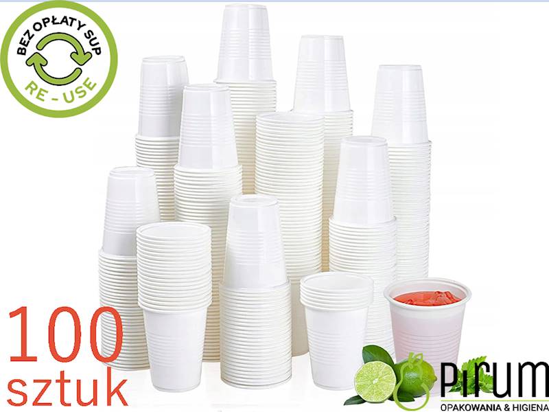 Kubek 200ml PP BIAŁY REUSE 100szt. 
