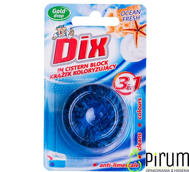 Dix 50g Krążek Koloryzujacy Barwiący WC NIEBIESKI