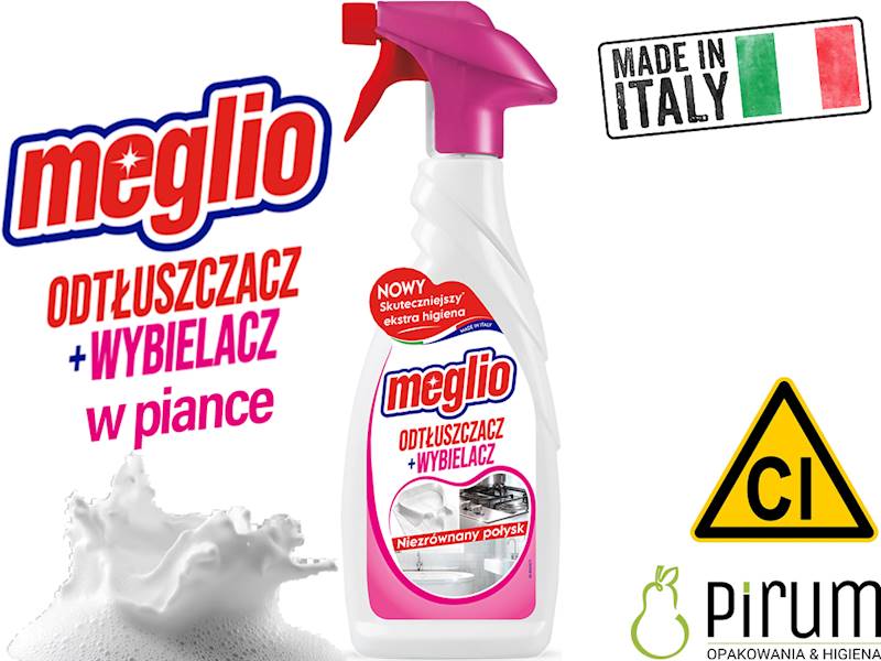 Meglio 650ml Odtłuszczacz + Wybielacz  SPRAY 