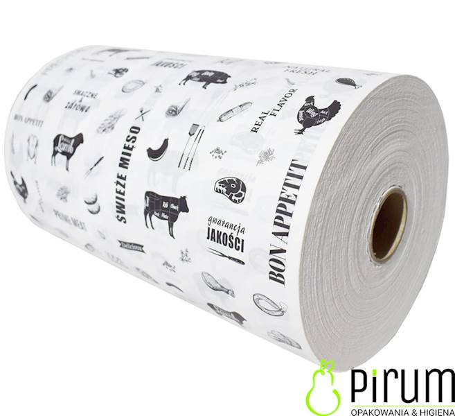Papier 35cm Rola PE Biały MIĘSO 10kg Kram 17585 