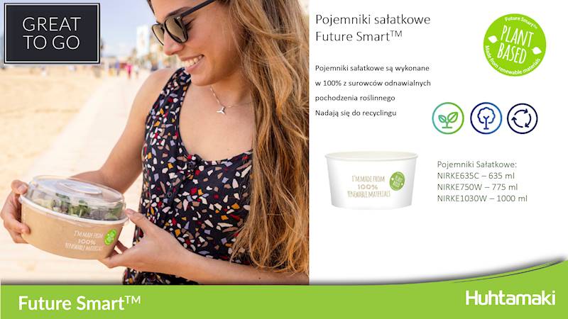 Pojemniki 635ml WHITE Future Smart 45szt