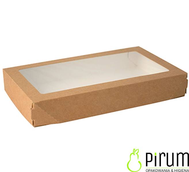 Pudełko 1450ml 15x26x4 OKNO 25sz Papstar 45657