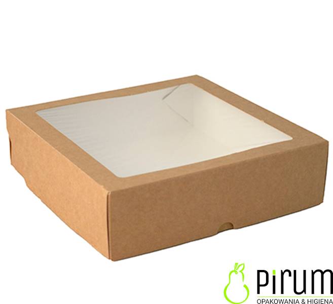 Pudełko 1555ml 20x20x5 OKNO 25sz Papstar 45659