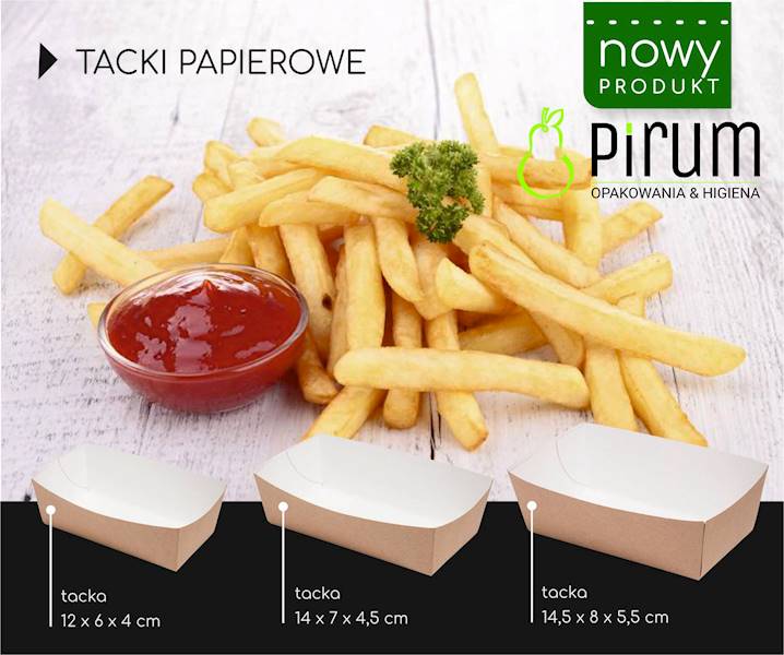 Abc Tacka M 14x7x4,5cm PAP BRĄZ Snack Tray 100szt
