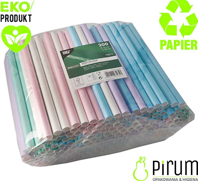 Słomki 12x200 PAP 200szt Bubble Tea Papstar 88024
