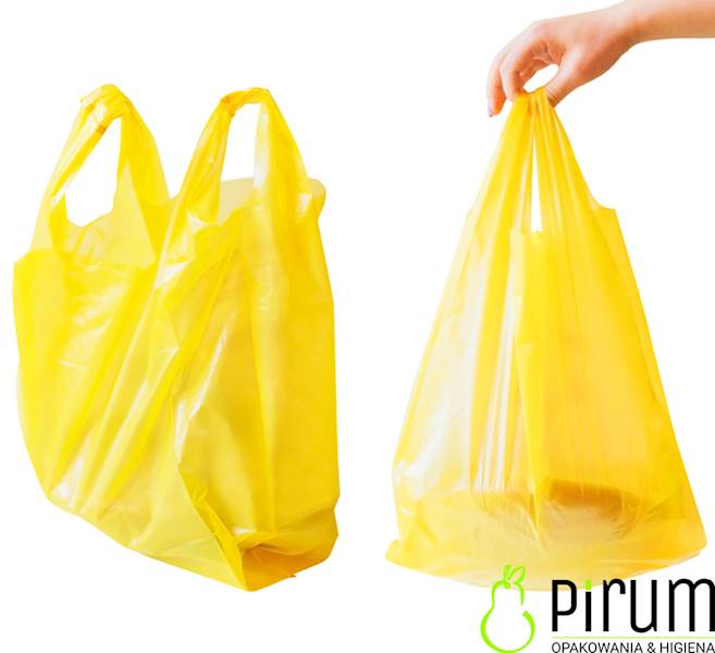 Torba 30x60cm LDPE ŻÓŁTA 30my Gruba 100szt