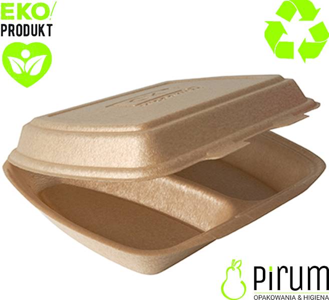 $ Menubox 2-dzielny EPP KRAFT 50szt Papstar 45495
