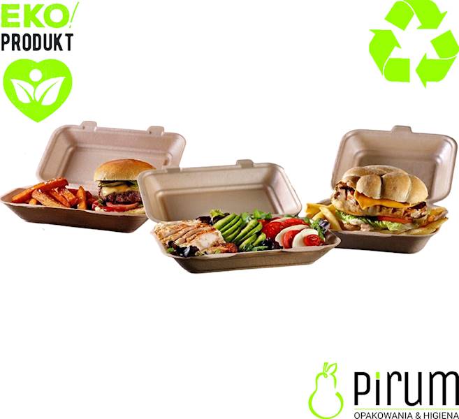 $ Menubox 2-dzielny EPP KRAFT 50szt Papstar 45495