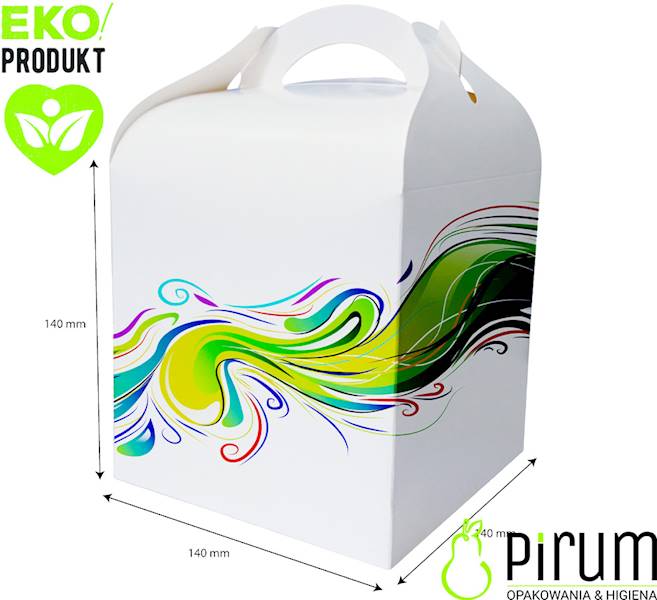 Pudełko 2700ml PAP z Rączką 140x140x140 25szt