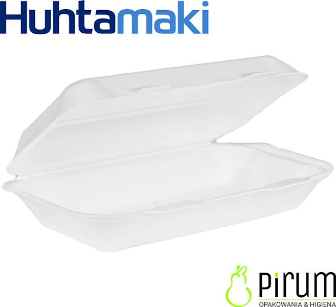 $ Menubox Mały Półobiad Biały XPS 50szt Huhtamaki