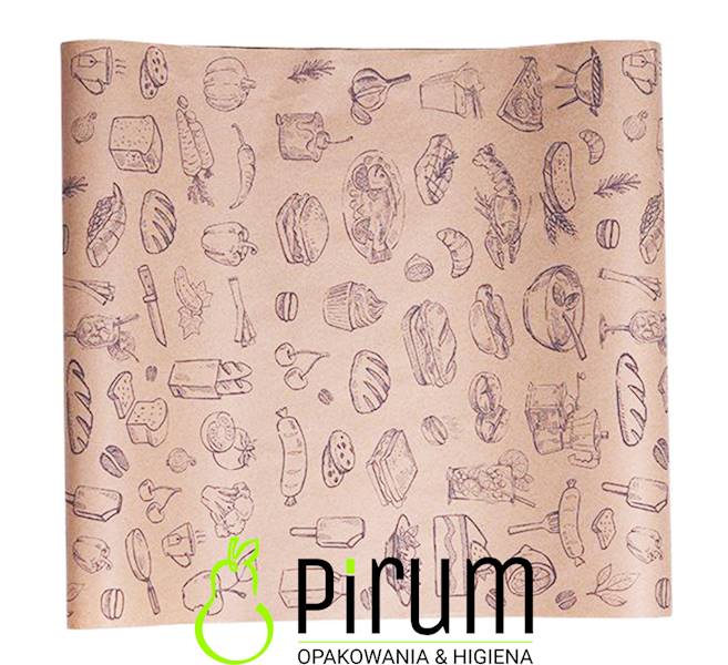 Papier 35x40 BRĄZ Arkusz PE NADRUK 10kg Kram 25611