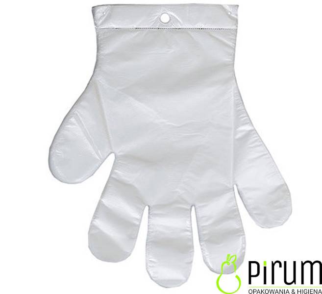 Plast Rękawice M Foliowe HDPE z Zawieszką 100szt.