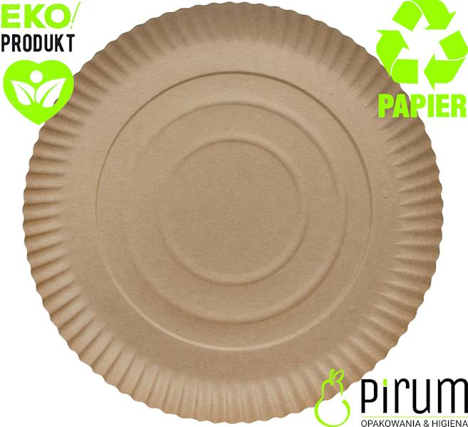 Abc Talerz 28cm PAP Kraft Tłuszczoodporny 40szt