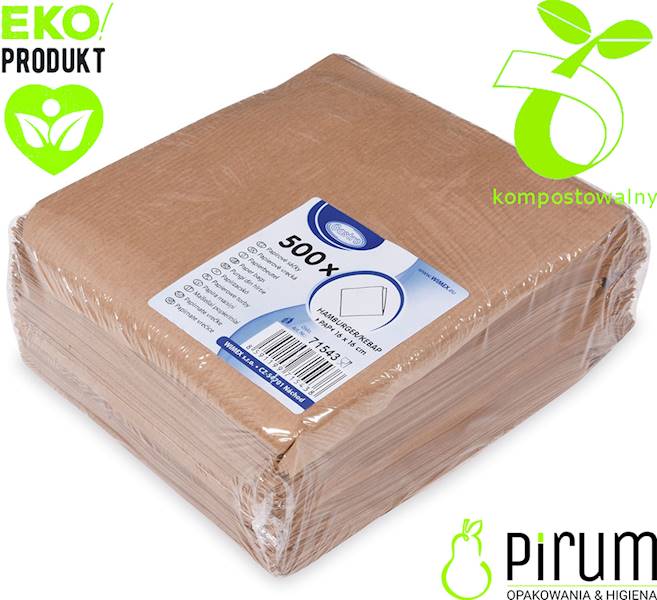 Koperta 16x16cm PAP Brąz Kraft 500szt Wimex 71543