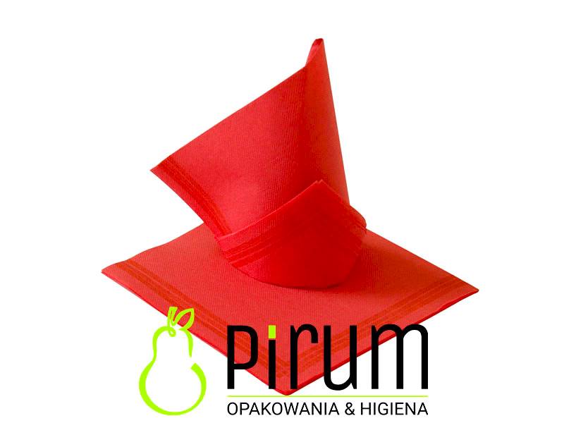 Serwetki 38x38 Czerwone+Pasek 50szt Tendance 21-78