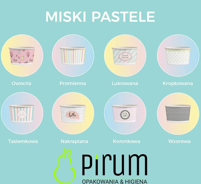 $ Miseczka 360ml PAP Pastele Mix 25szt. Kram 31183