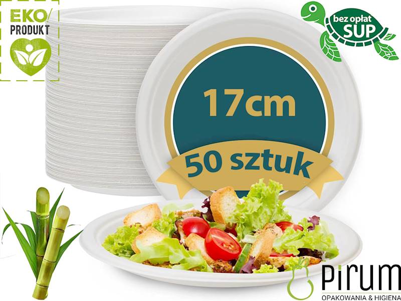 Talerz 17cm ( 175mm) TRZCINA 7" Love Nature 50szt
