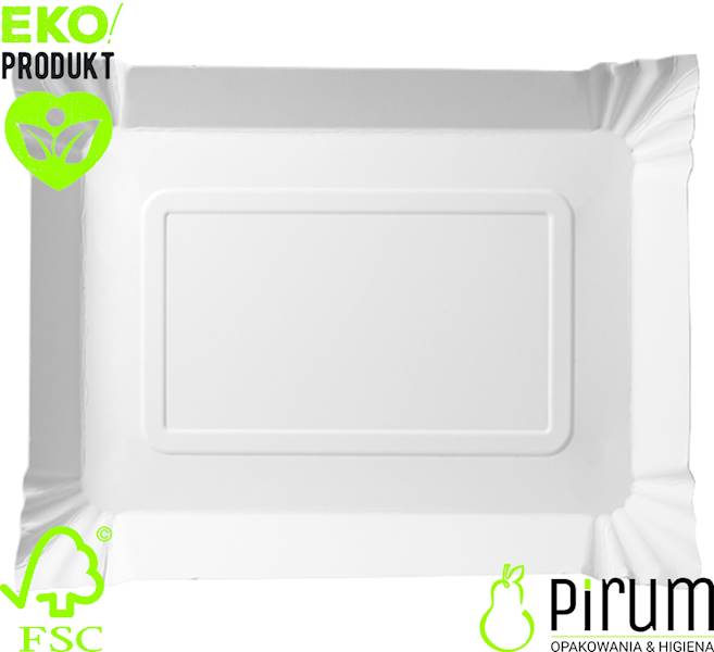 Abc Tacka 20x25cm PAP Biała prostokątna 100szt.
