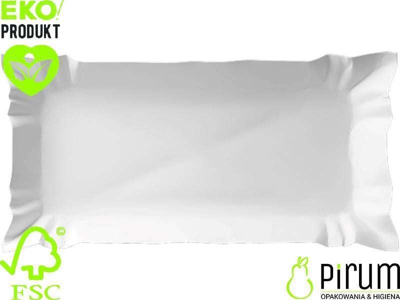 Abc Tacka 14x25cm PAP Biała prostokątna 100szt. 