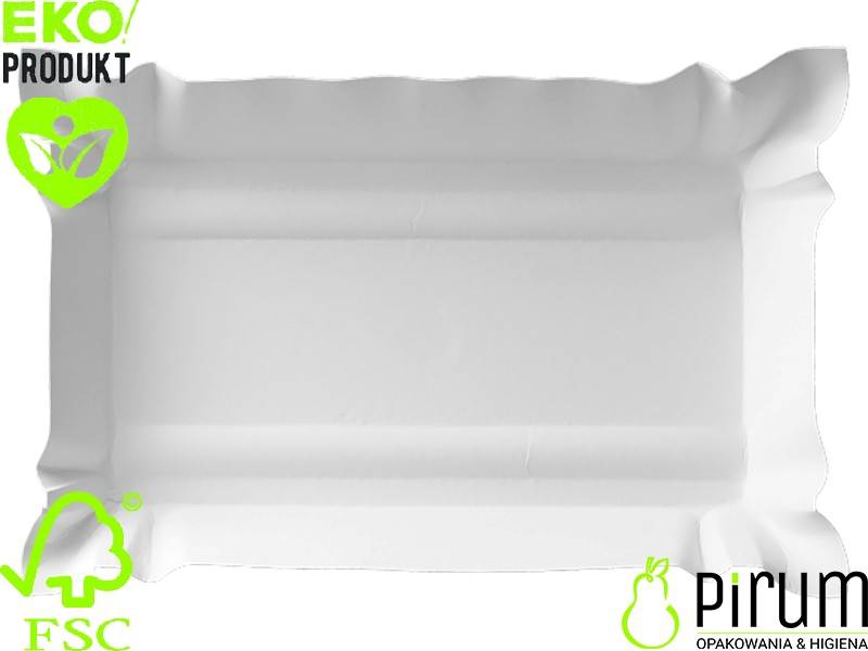 Abc Tacka 14x20cm PAP Biała prostokątna 100szt. 