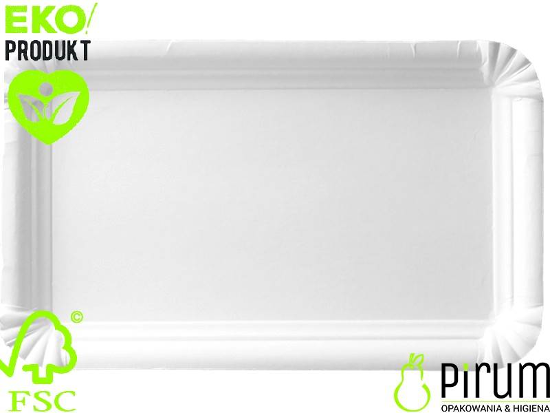 Abc Tacka 11x18cm PAP Biała Cukiernicza 250szt