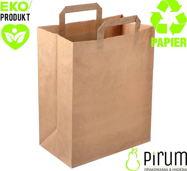 Torba 280x160x260 Ucho P^ 70g BRĄZ Kielpak 250szt