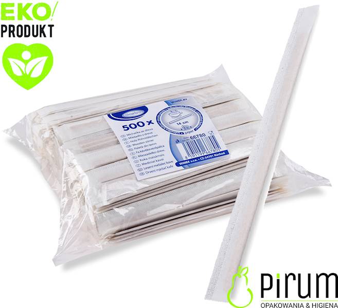 Mieszadełko 14cm DREWNO Papier 500szt Wimex 66780