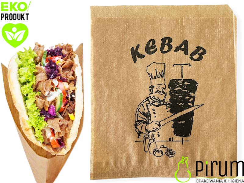 Koperta 15x18cm PAP KEBAB BRĄZ KB-P SIS 250szt