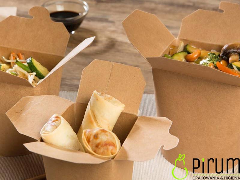 $ Food Box 750ml PAP/PE Brąz KRAFT 50szt Kram 