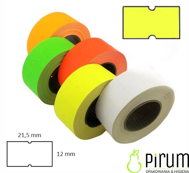Taśma 21,5x12 Prosta 1-rzędowa ŻÓŁTA MHK 5 rolek