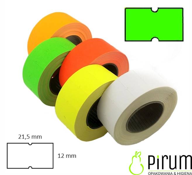 Taśma 21,5x12 Prosta 1-rzędowa ZIELONA MHK 5 rolek