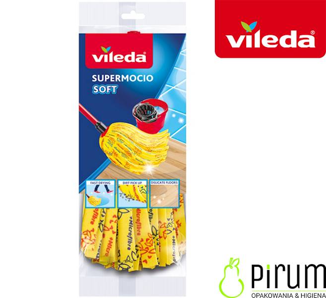 Vileda Mop Paskowy Supermocio Soft Żółty - Zapas