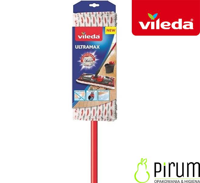 Vileda Ultramax Mop płaski 34cm z KIJEM Składanym
