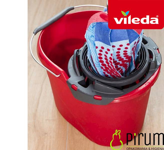 Vileda Wiadro Super z Wyciskaczem Czerwone 10L