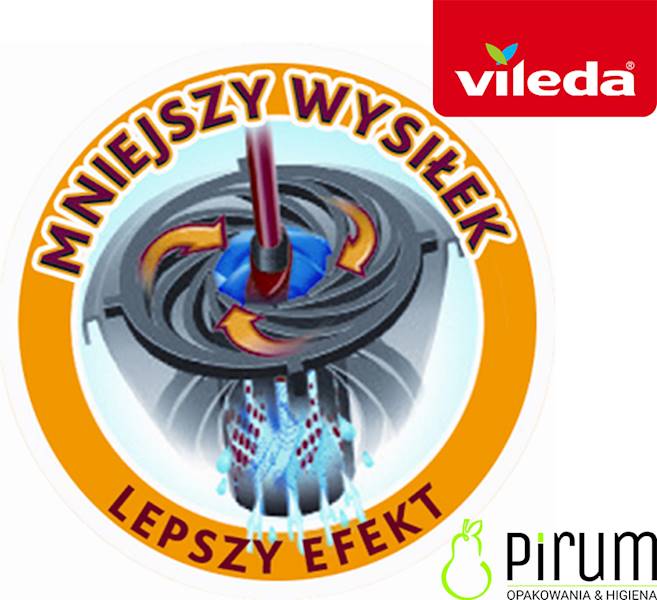 Vileda Wiadro Super z Wyciskaczem Czerwone 10L