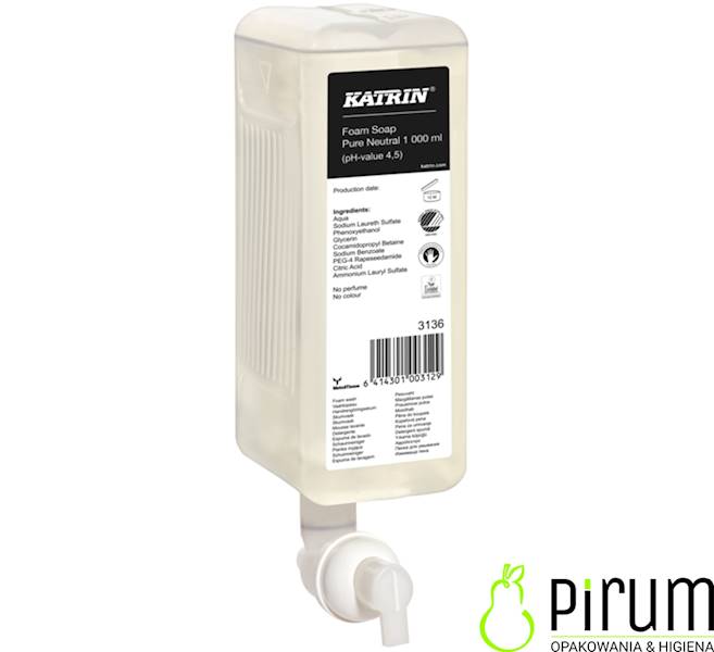 Katrin 3136 1000ml Łagodne Mydło PIANKA 2500 użyć 