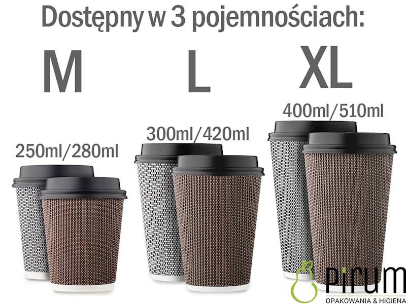 $ Kubek 300ml PAP/PE 2w Premium 90mm 25szt 420ml