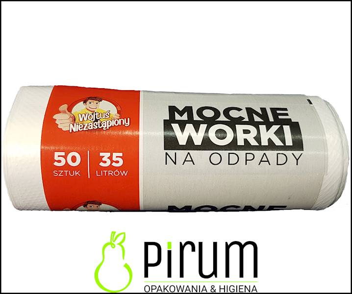 Worki na odpady 35L HD Białe 50szt. (40)
