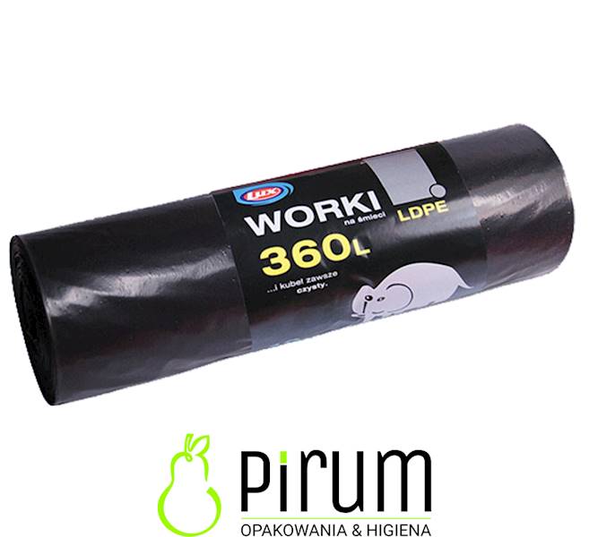 GP Lux worki na odpady 360L LD czarne 10szt. 