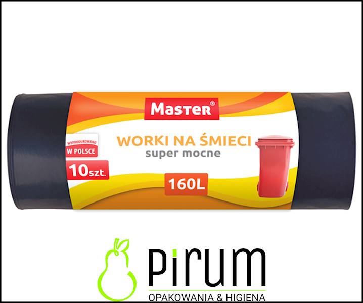 Master worki na odpady 160L LD czarne 10szt. (12)