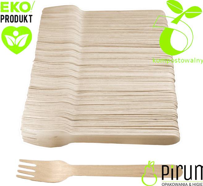 Widelec 16cm DREWNO Love Nature 100szt