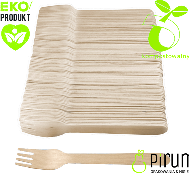 Widelec 16cm DREWNO Love Nature 100szt