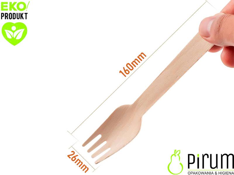 Widelec 16cm DREWNO Love Nature 100szt